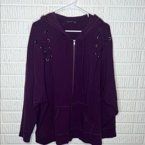 Love Sick Purple Lace-Up Hoodie